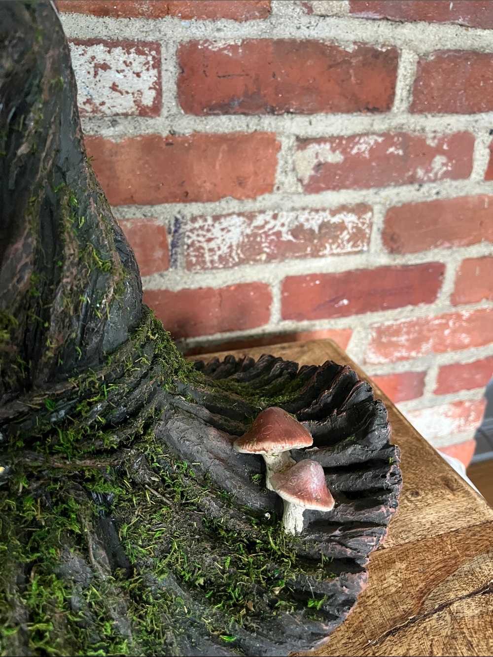 Woodland Mushroom Witch Hat Sculpture - Brown & Green Home Accent - Picture 5 of 13